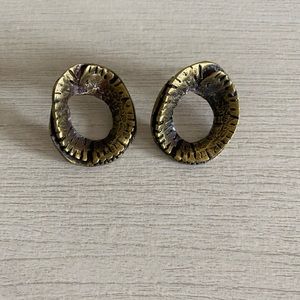 Distressed Gold Earings